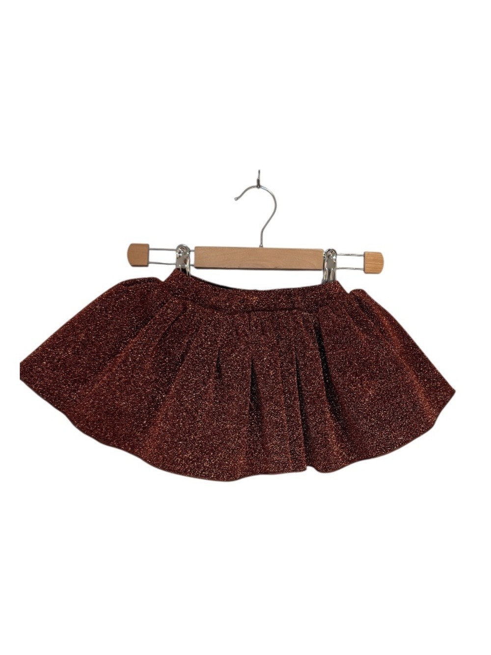 CAROLINE BOSMANS brownish/gold sparkle party skirt - size 2
